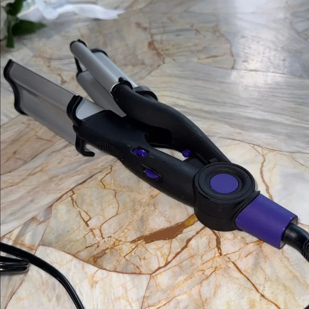 Hot Tools Professional Deep Waver Black Silver Triple Barrel Hair Iron Hairwaver